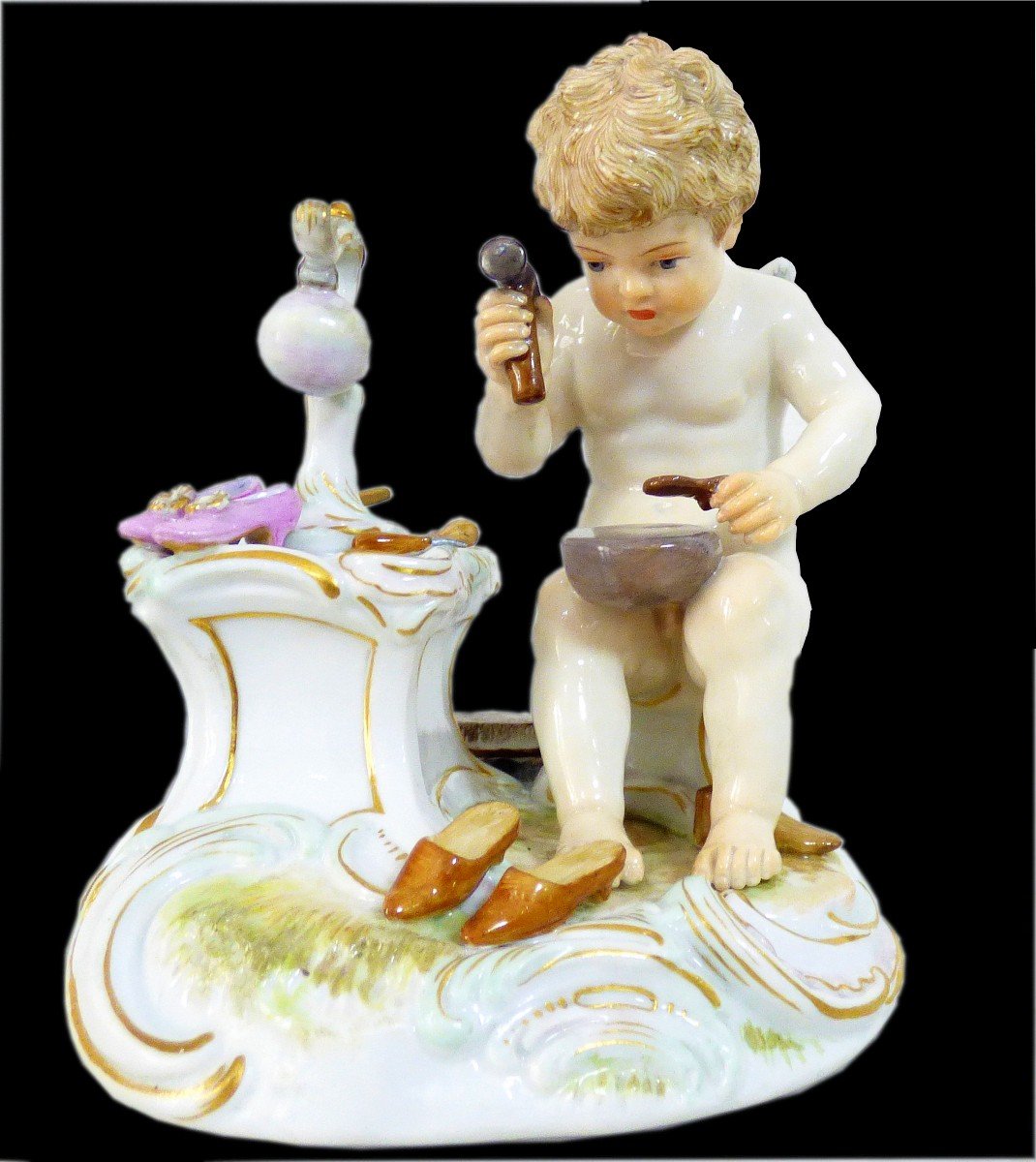 Meissen - Figurine En Porcelaine Petit Ange