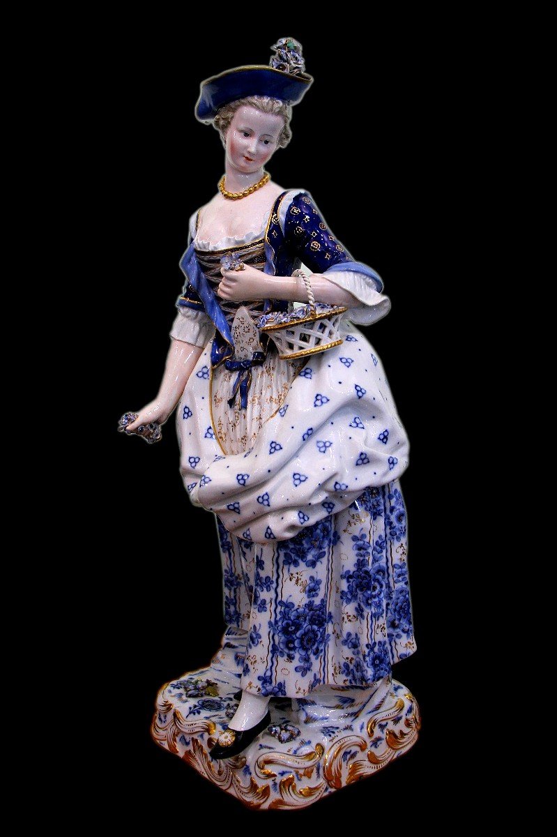 Meissen Very Rare Large Porcelain Figurine From The 19th Century H .49 Cm