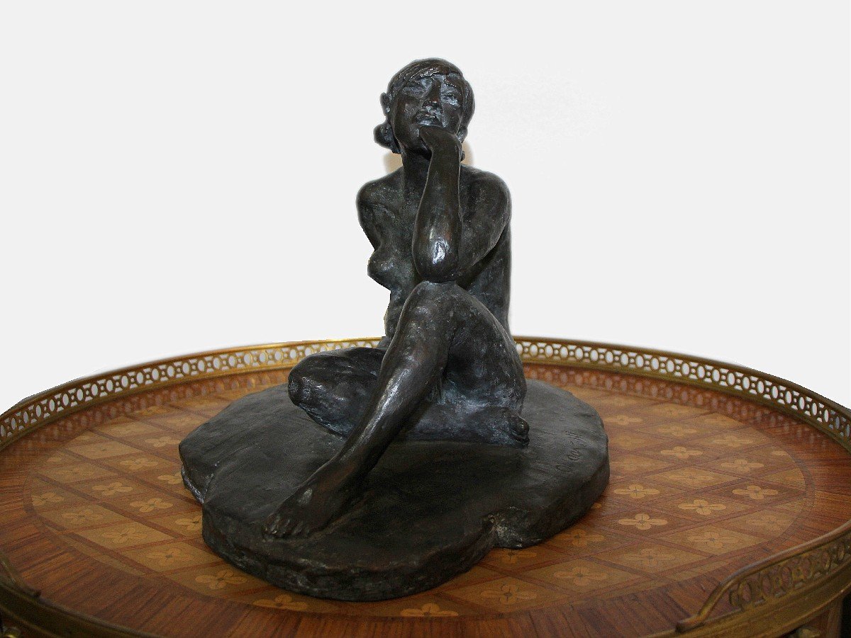 Bronze russe "nu féminin" signé Kuzma Sergeyevich Petrov-vodkin-photo-3