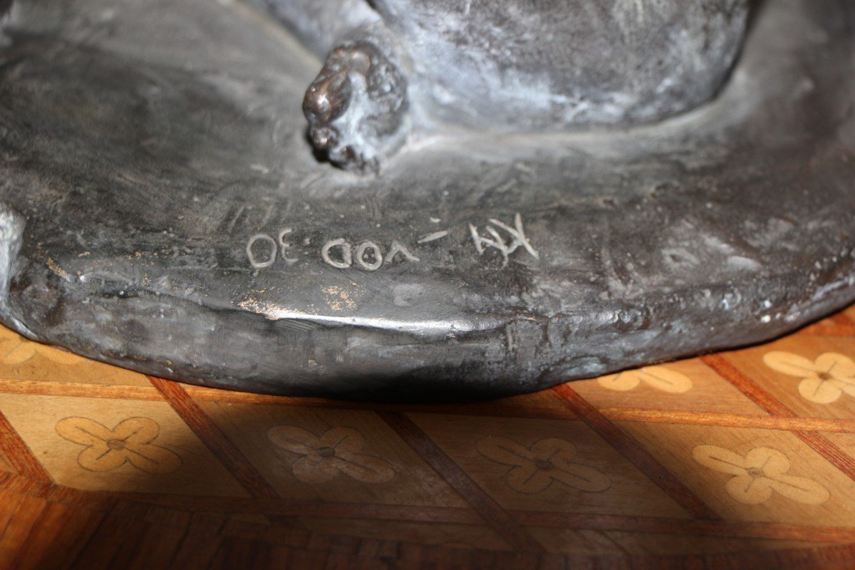 Bronze russe "nu féminin" signé Kuzma Sergeyevich Petrov-vodkin-photo-5