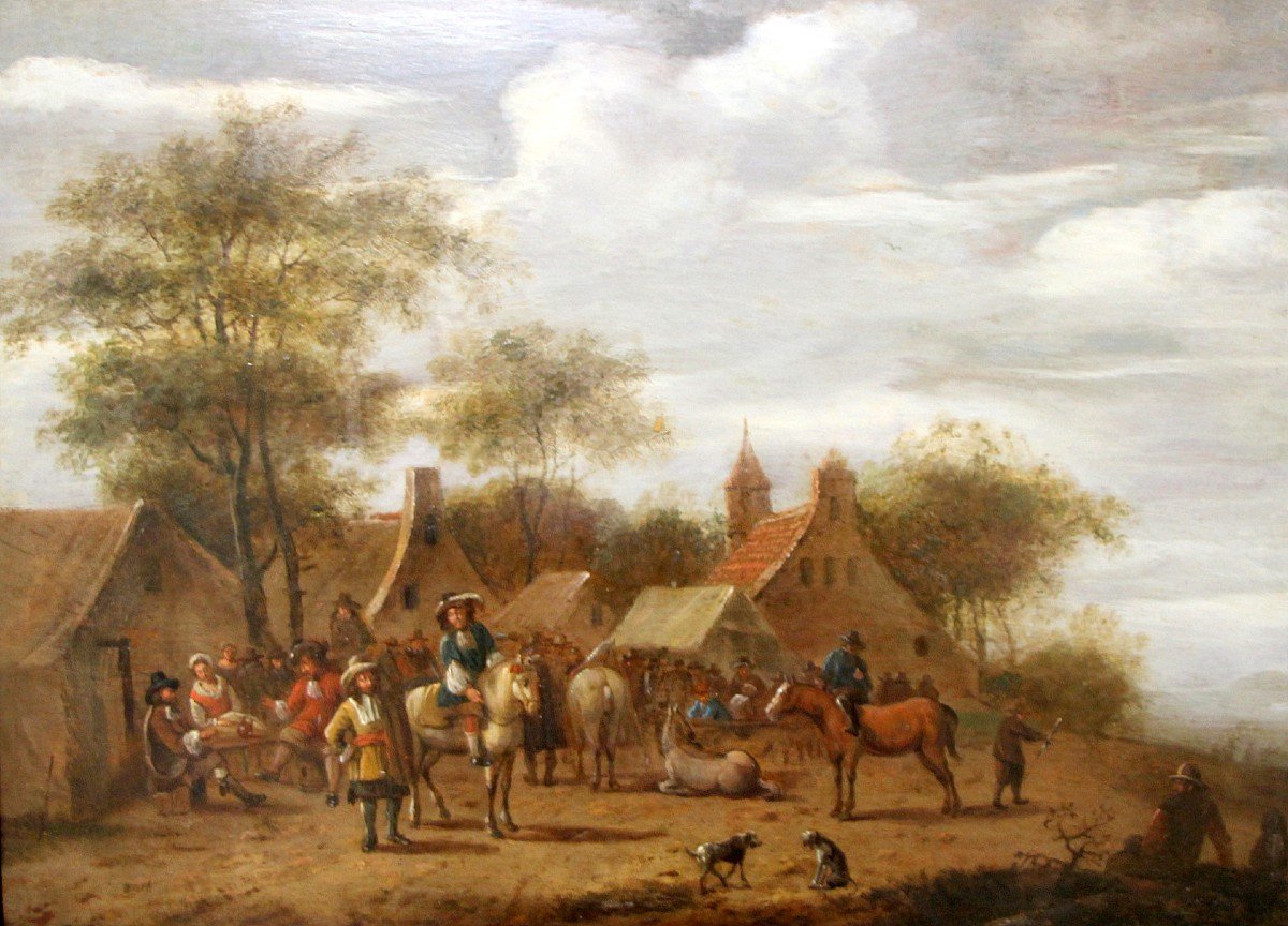 Peintre Hollandais Du XVIIe Siècle De Pieter Wouwerman (néerlandais, 1623-1682) -photo-2