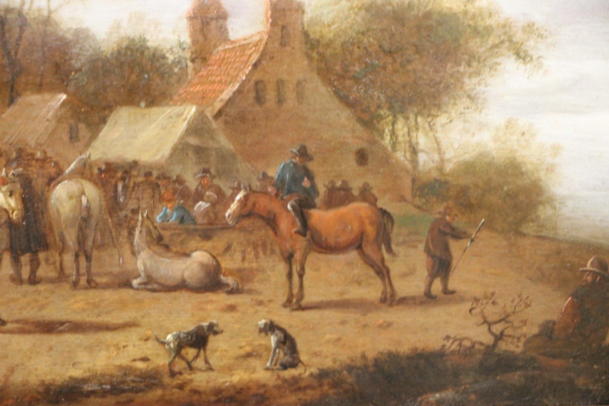 Peintre Hollandais Du XVIIe Siècle De Pieter Wouwerman (néerlandais, 1623-1682) -photo-4