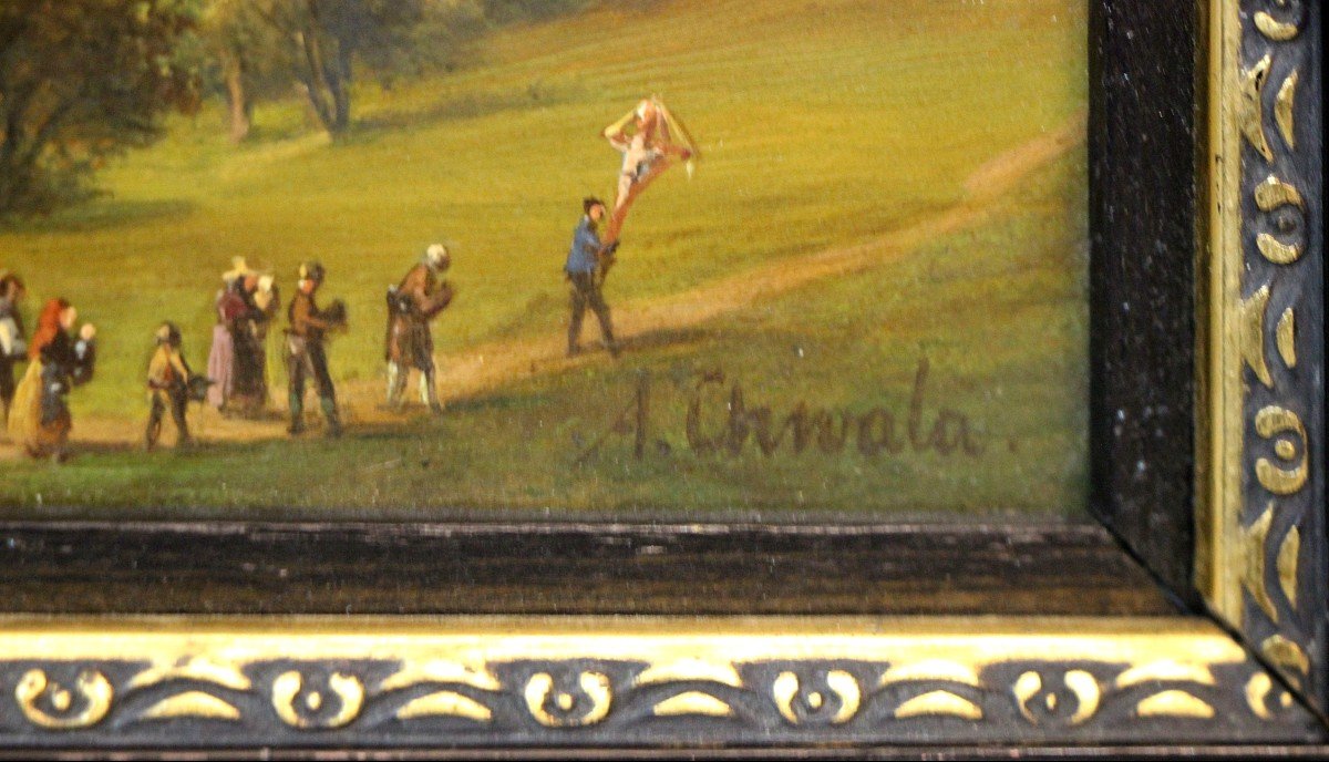 Peintre Tchéco-Autrichien Adolf Chwala (1836 Prague-1900 Vienne)-photo-4