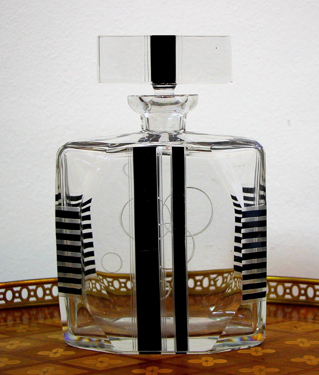 Karel Palda Czech Art Deco Glass  Service For Port Wine-photo-2