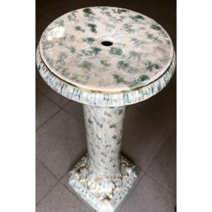 Porcelain Pedestal Table - Sarreguemines