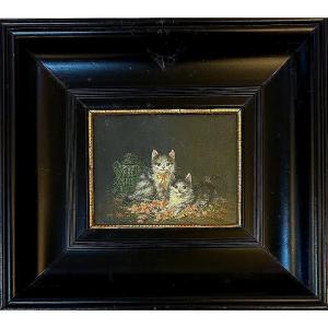 C. Wallnor, Painting Of 19th-century Fn – “cats”