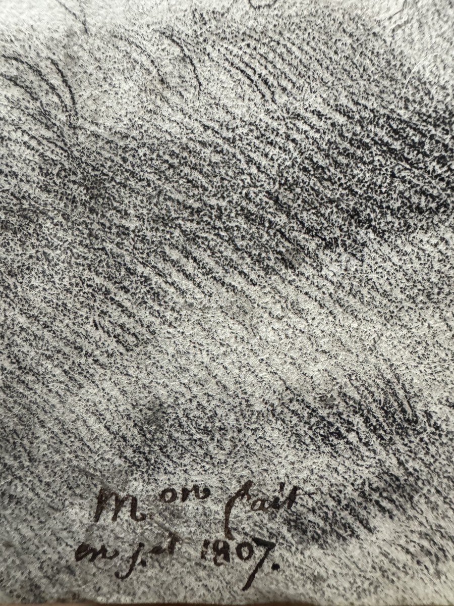 Amour poursuivi par un serpent daté 1807 école française - dessin-photo-2