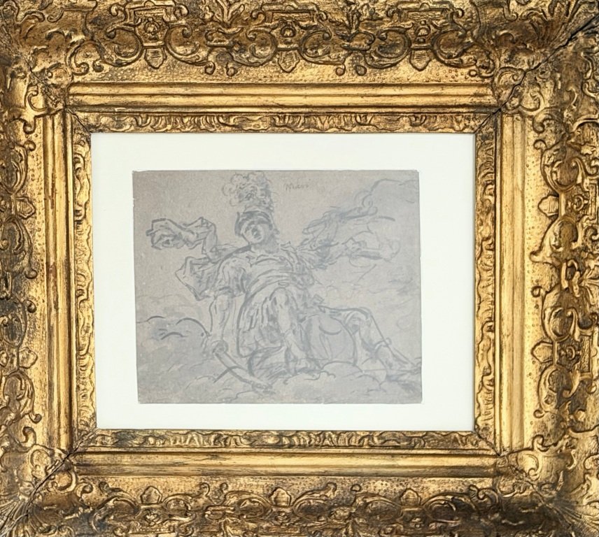 Dessin à la pierre noire, école française du XVIIIème-photo-3