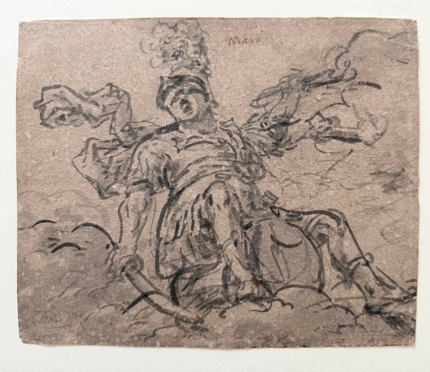 Dessin à la pierre noire, école française du XVIIIème