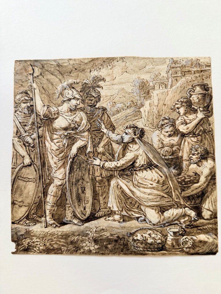 Dessin à la plume, école Italienne XVIIème-photo-2