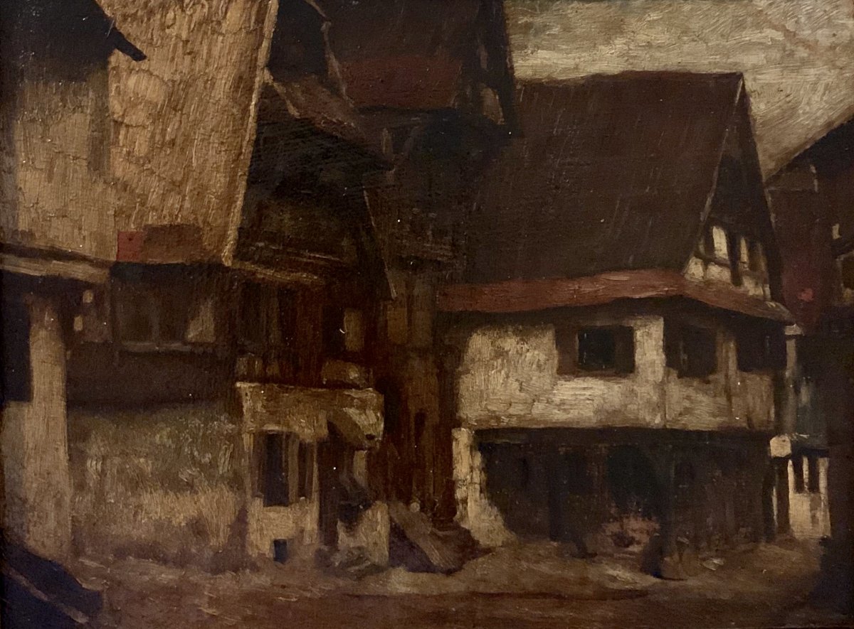 Gustave Brion (1824-1877), Village Scene