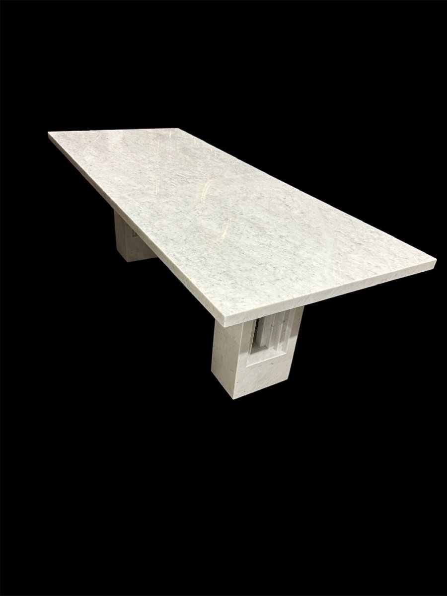 Table Iconique ‘delfi’ En Marbre Par Carlo Scarpa & Marcel Breuer Pour Simon-photo-4