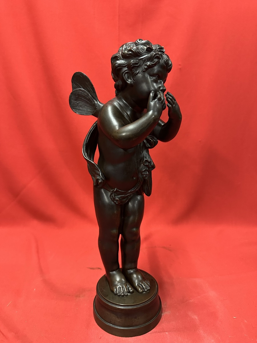 Statue en bronze “Le Baiser” de Aug. Moreau-photo-4