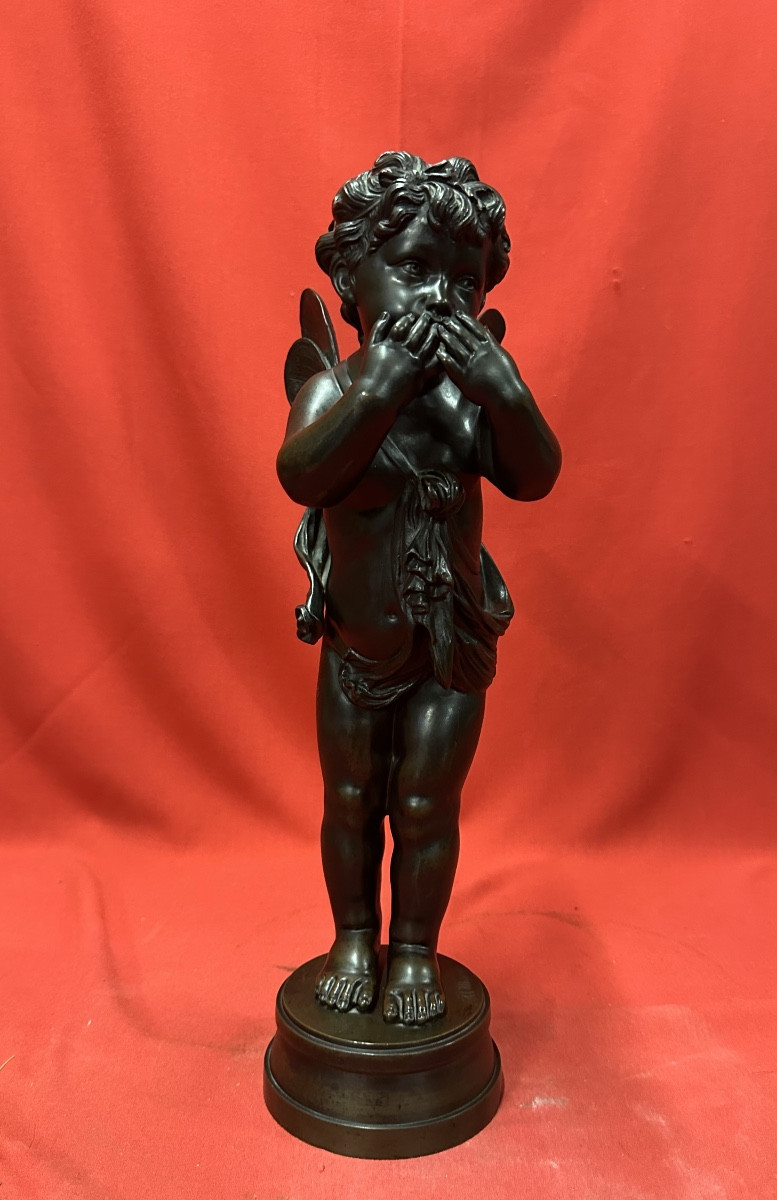 Statue en bronze “Le Baiser” de Aug. Moreau