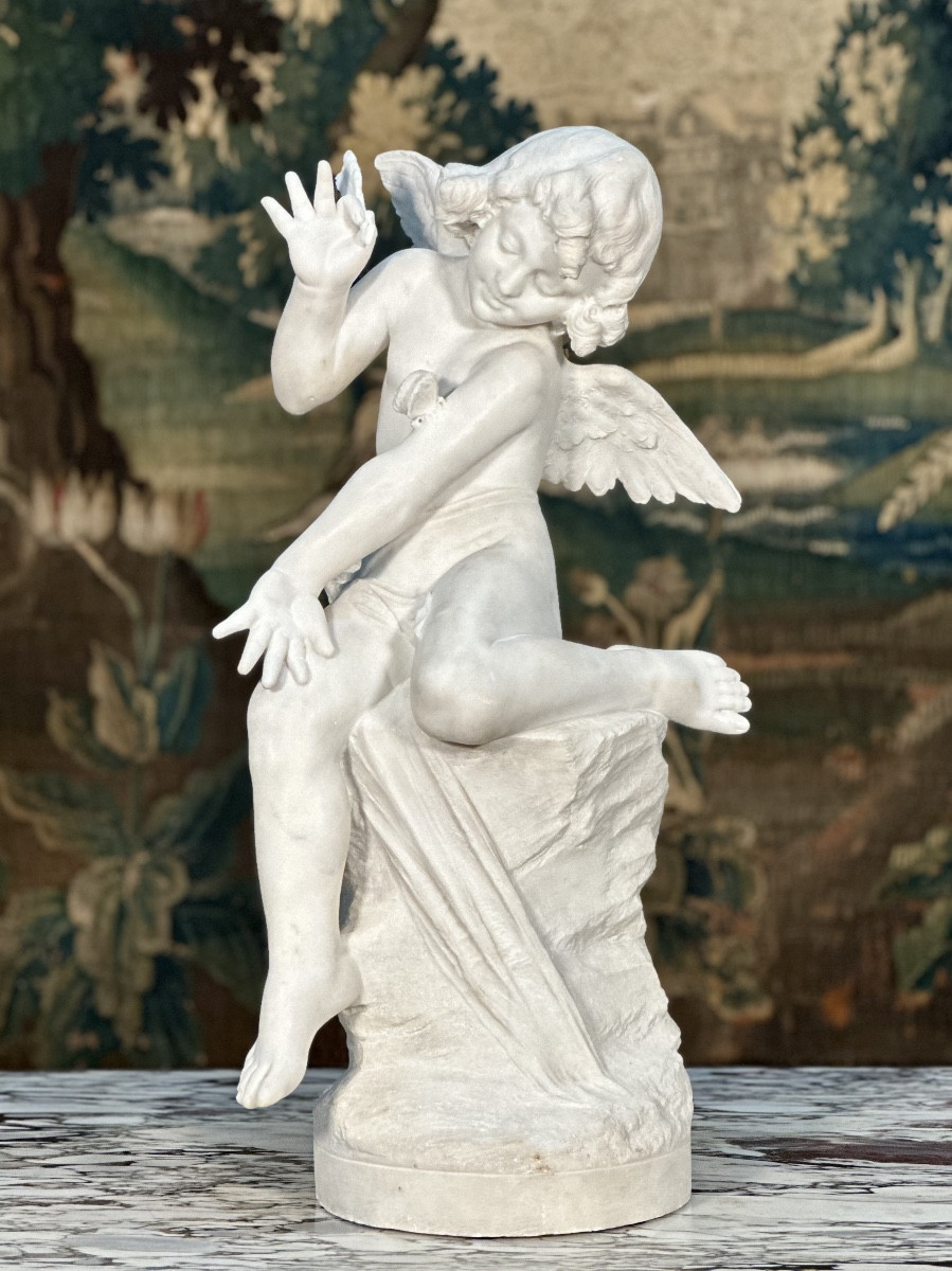 Carrara Marble Cupido - G. Pugi