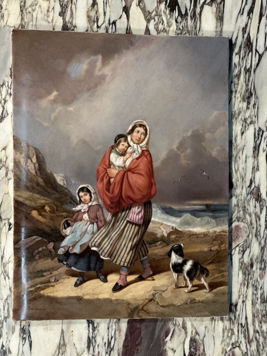 Plaquette en porcelaine de Hore Lautz 1848-photo-2