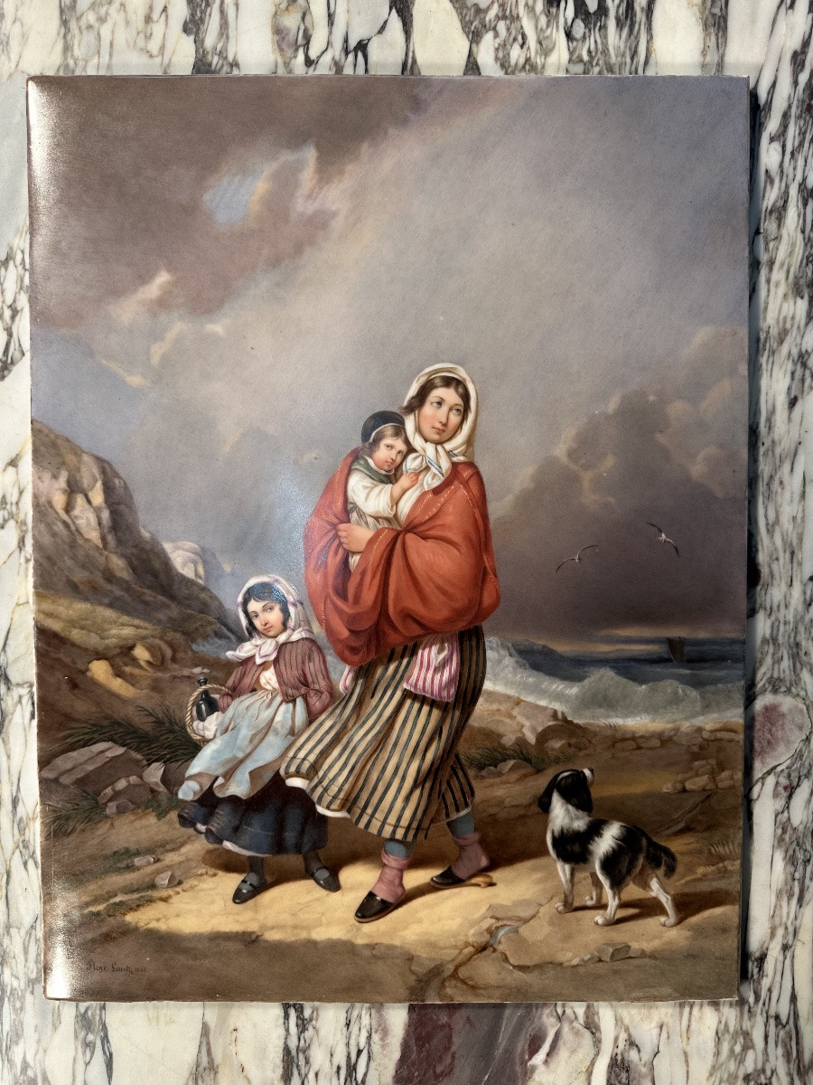 Plaquette en porcelaine de Hore Lautz 1848-photo-3