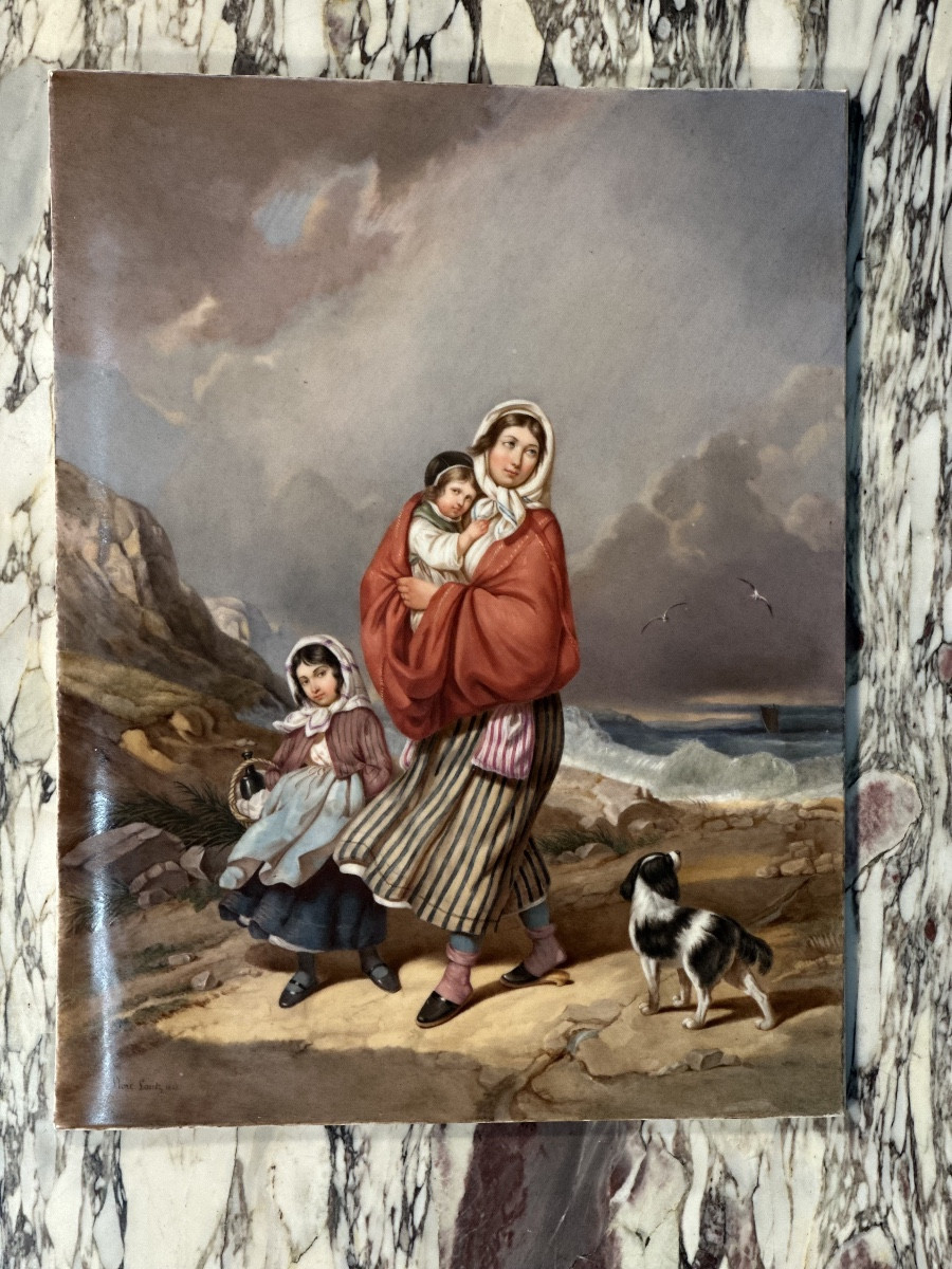 Plaquette en porcelaine de Hore Lautz 1848