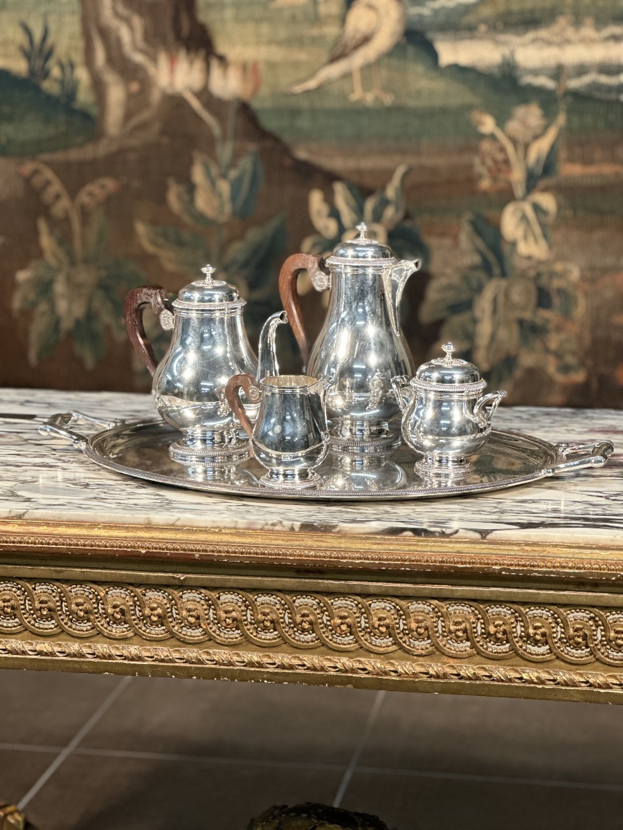 Christofle "gallia" Silver-plated Tea And Coffee Set-photo-2