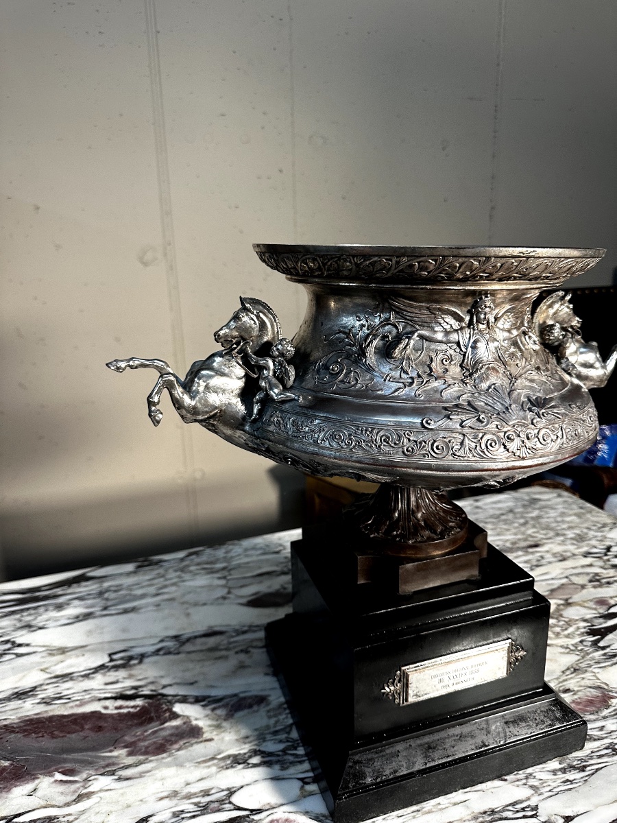 Coupe d’Honneur Monumentale en bronze Argenté – Frères Fannière-photo-3