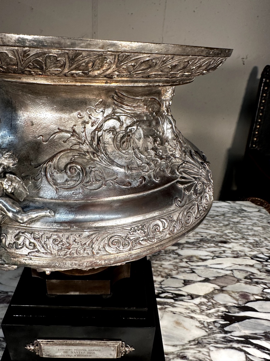 Coupe d’Honneur Monumentale en bronze Argenté – Frères Fannière-photo-3