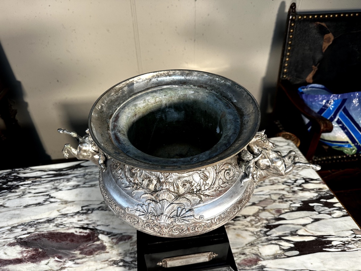 Coupe d’Honneur Monumentale en bronze Argenté – Frères Fannière-photo-7
