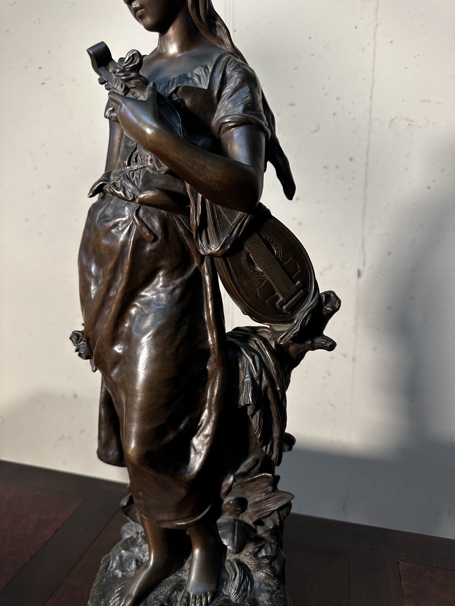 jeune fille avec mandolin de H. Moreau-photo-4