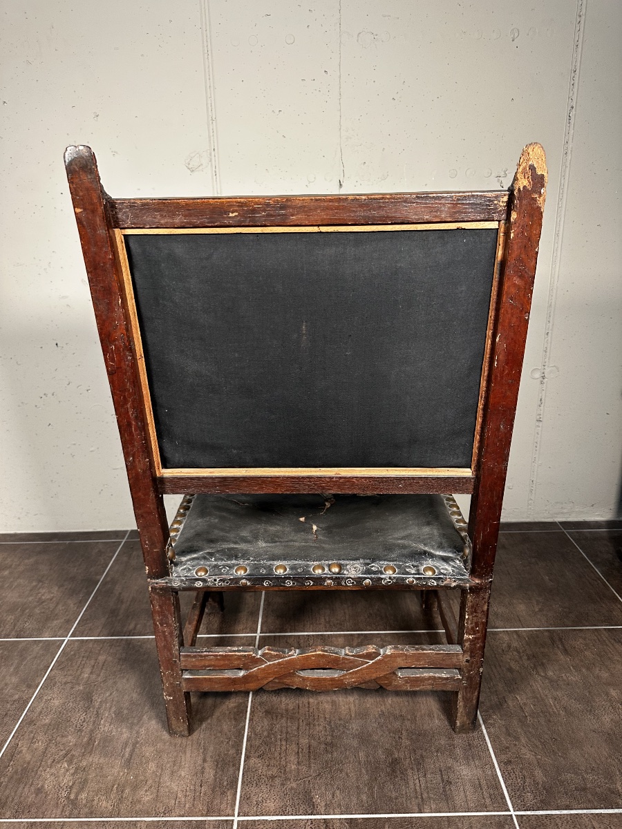 Fauteuil espagnol "frailero" du XVIIIe siècle -photo-1