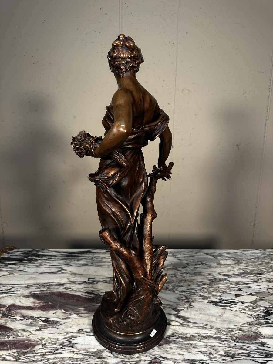 Sculpture en bronze « Printemps » par Eugène Marioton (1857–1933)-photo-4