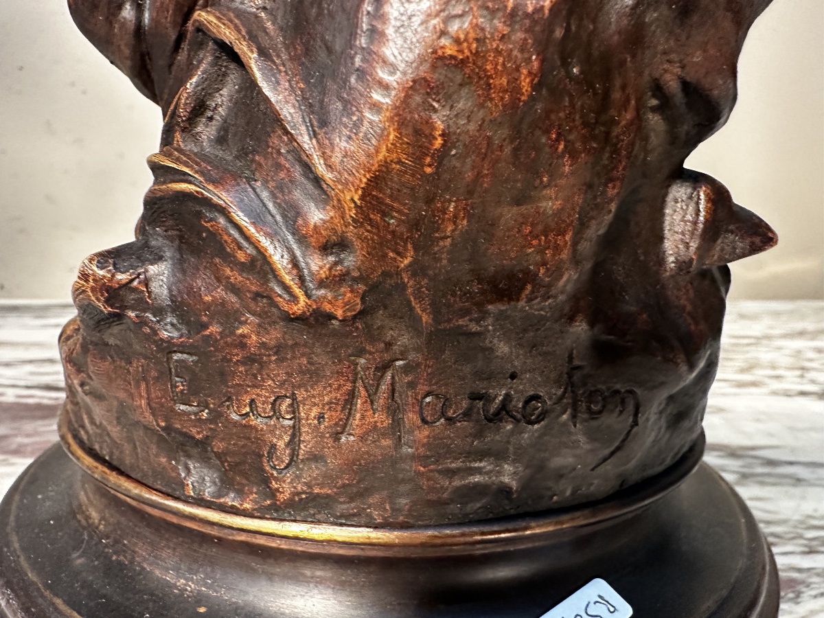 Sculpture en bronze « Printemps » par Eugène Marioton (1857–1933)-photo-5
