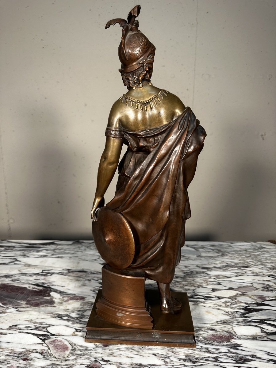 19th-century Bronze Sculpture Depicting Minerva—signed Dumaige-photo-5