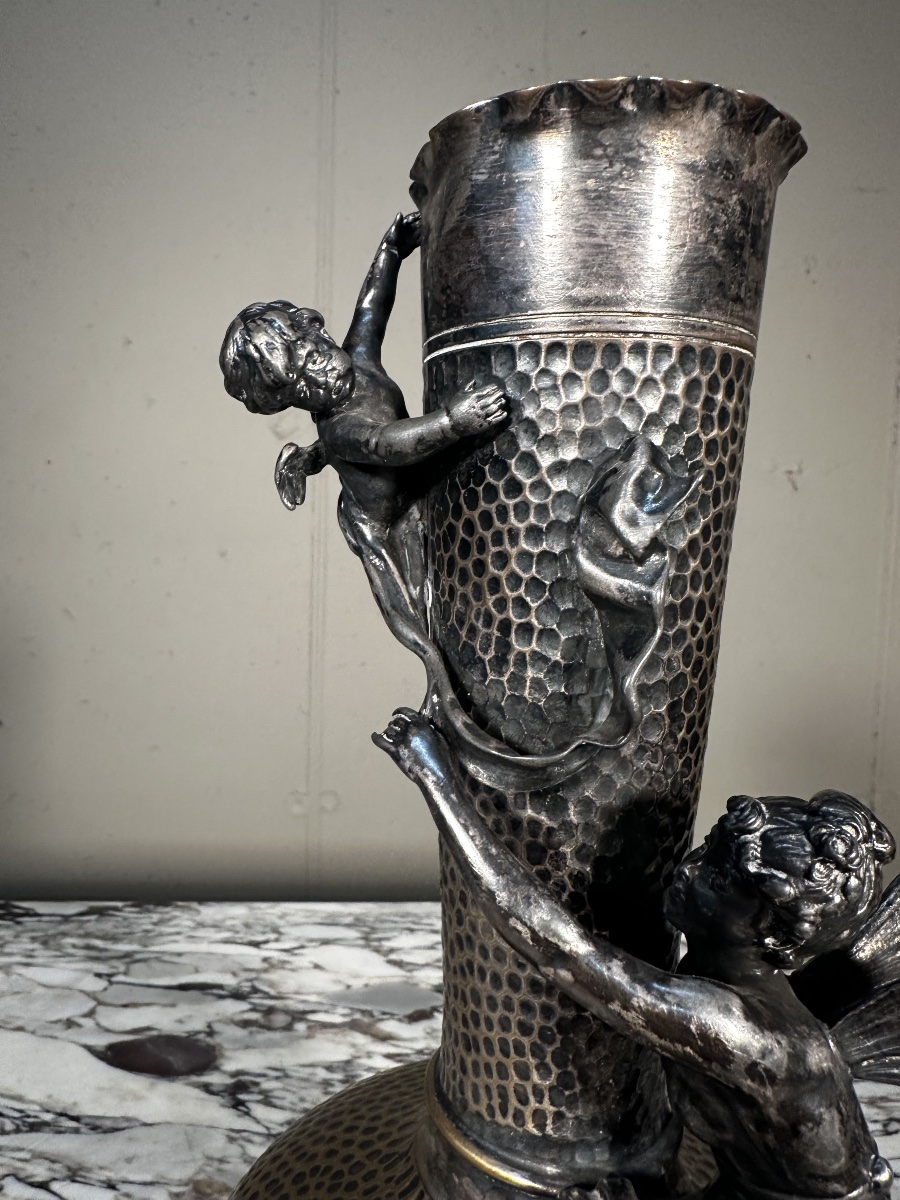 Vase Jugendstil en métal argenté – WMF-photo-3