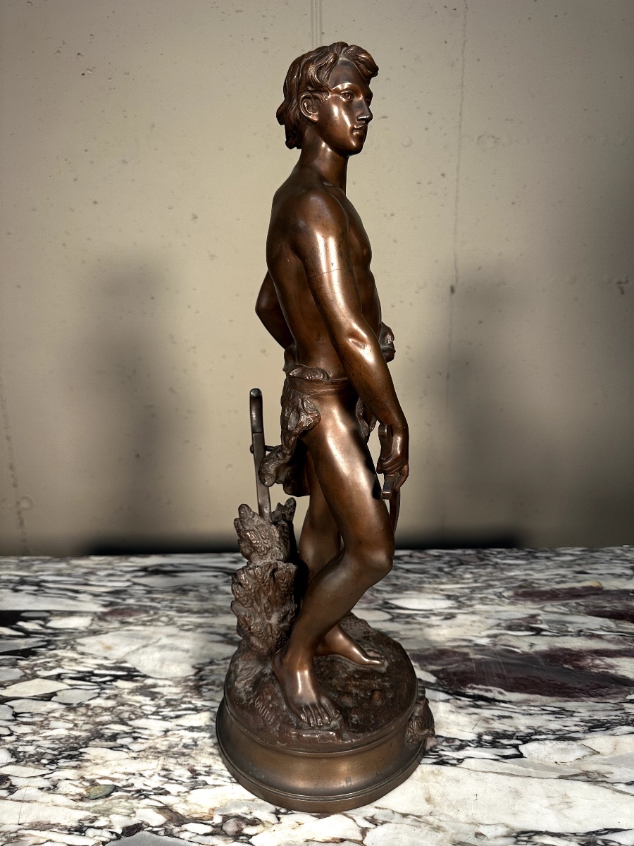 Bronze Sculpture *le Devoir*—adrien étienne Gaudez (french, 1845–1902)-photo-1