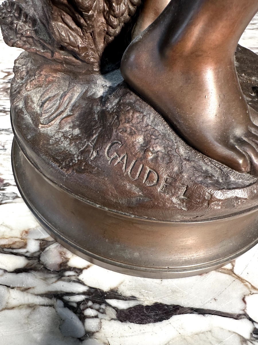 Bronze Sculpture *le Devoir*—adrien étienne Gaudez (french, 1845–1902)-photo-5