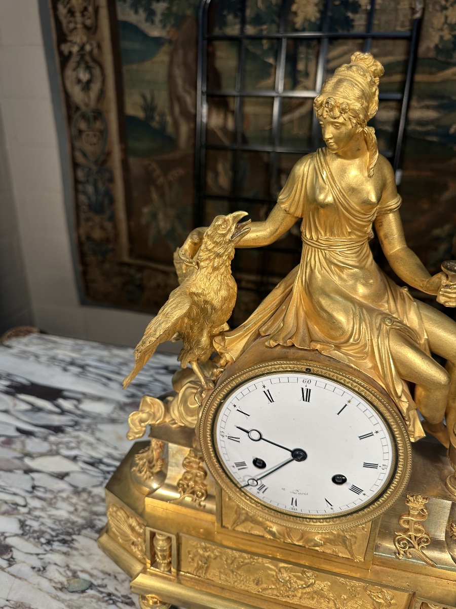 Empire Clock “hebe And Jupiter’s Eagle”-photo-3