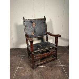 18th-century Spanish "frailero" Armchair – Authentic And Full Of Character