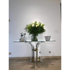 French Lucite Console, 1970s