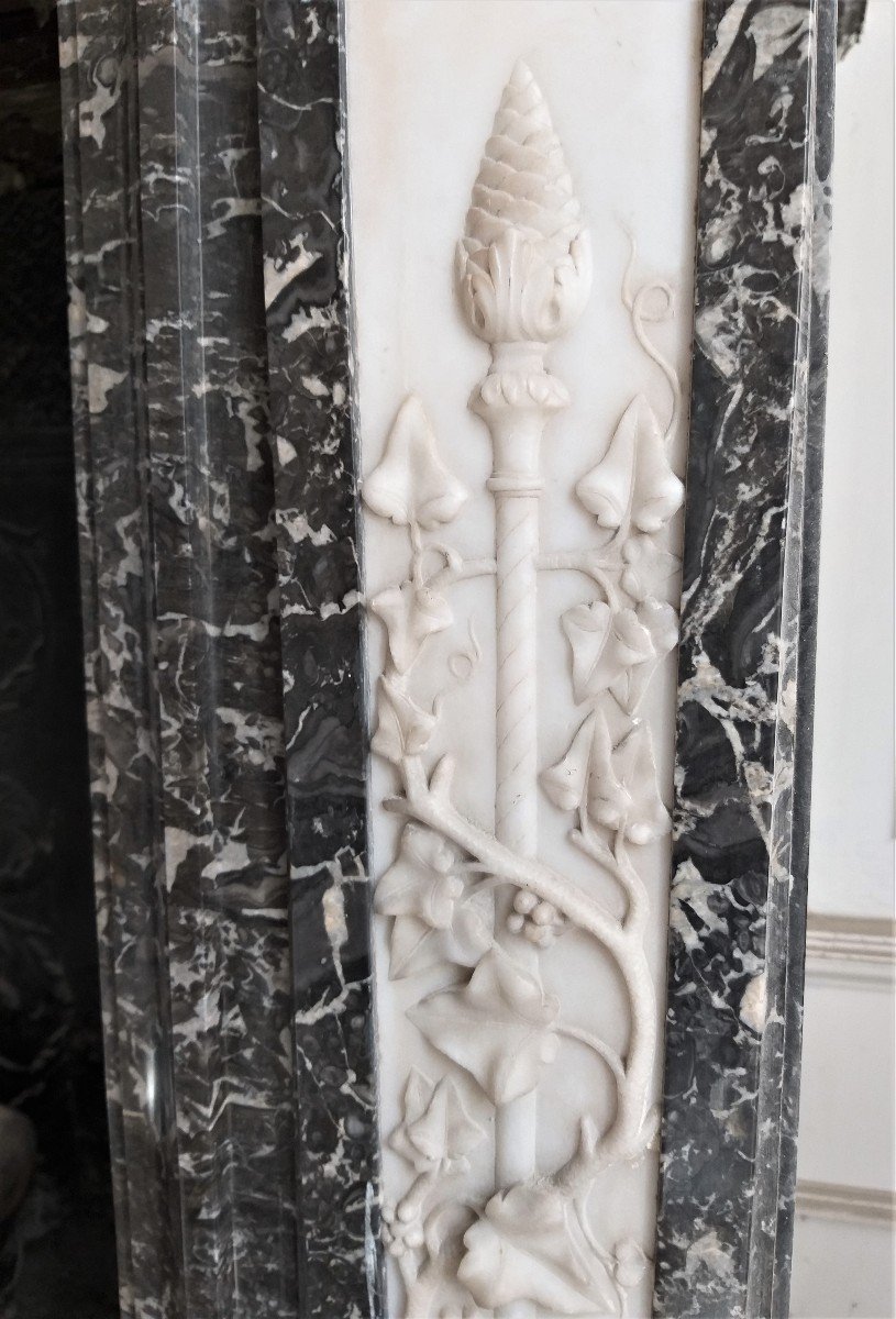 Louis XVI Fireplace, Dated 1881-photo-2