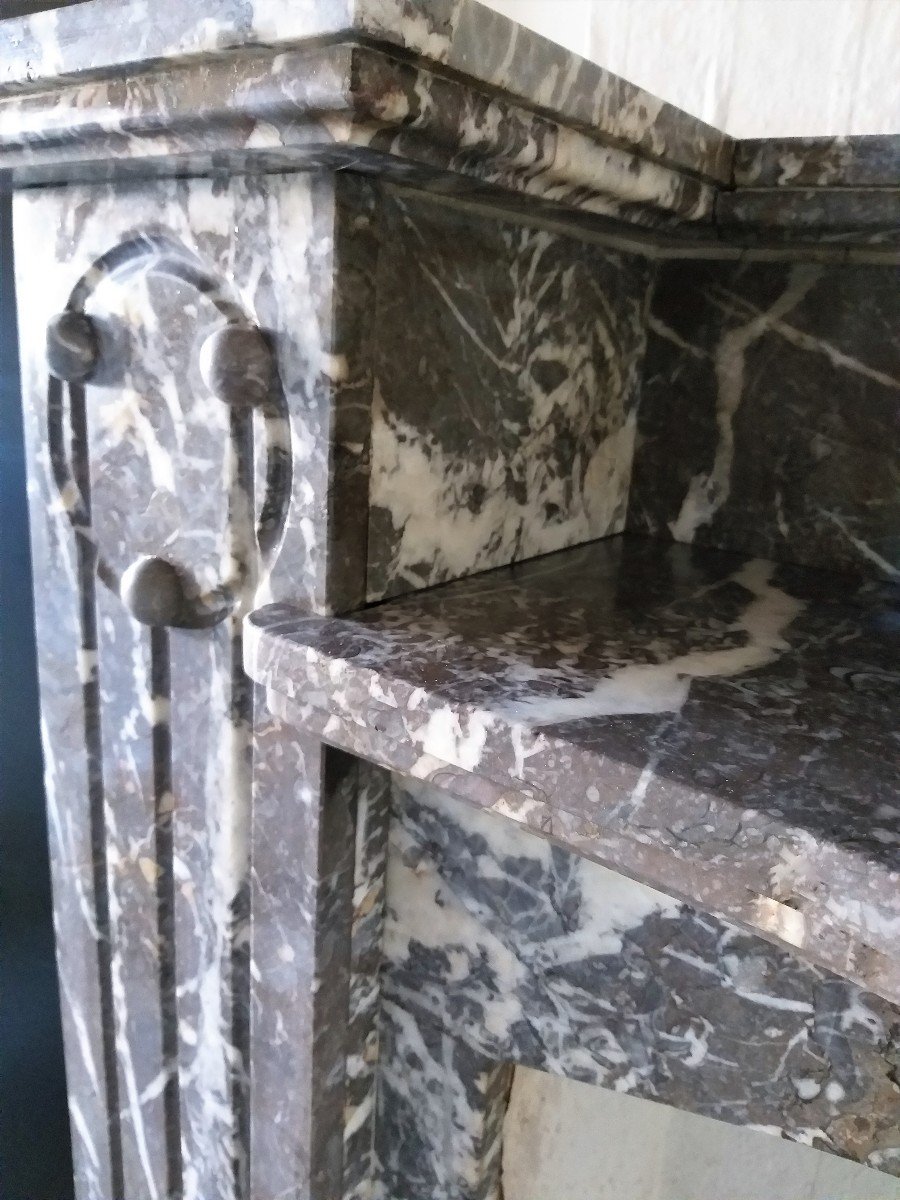 Art Déco Marble Fireplace, Ca.1926-photo-4