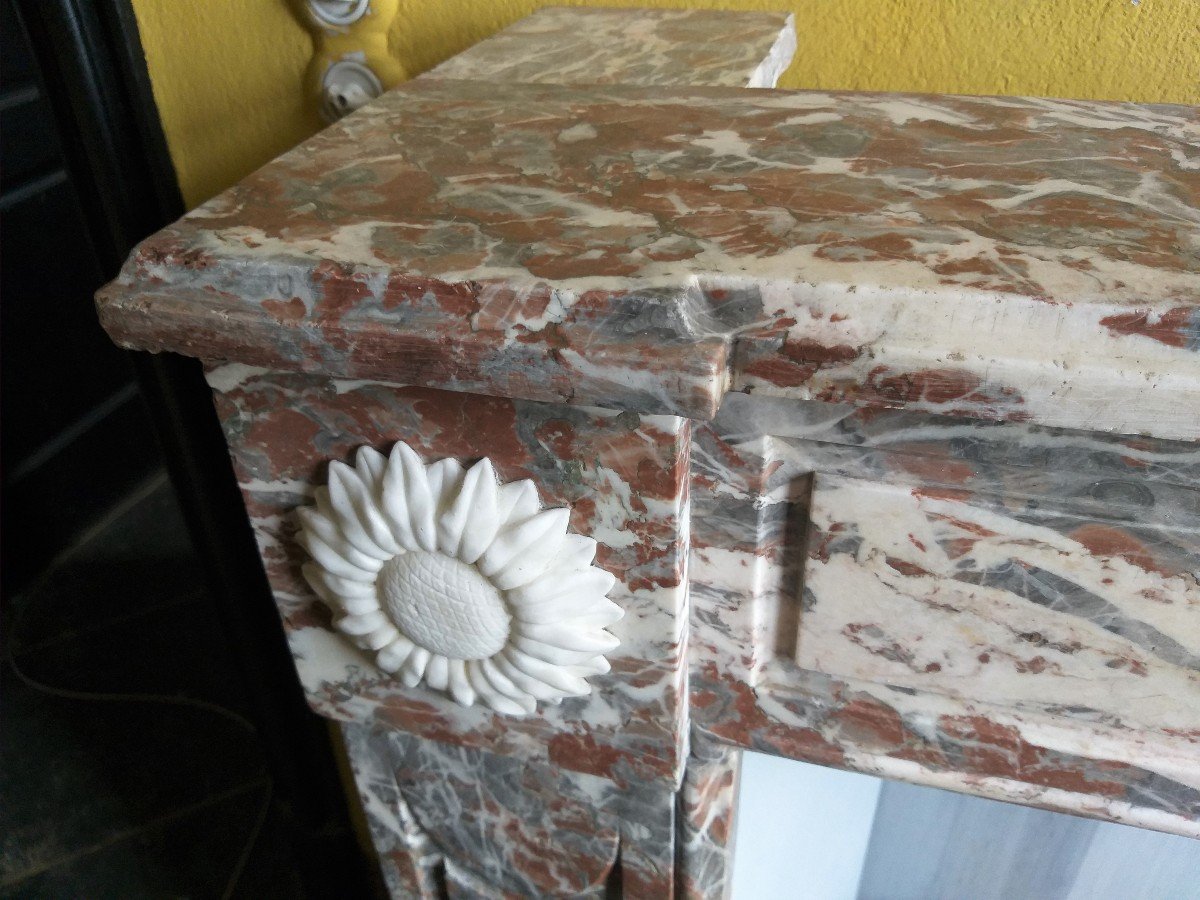 Louis XVI Fireplace In Saint Rémy Marble-photo-3