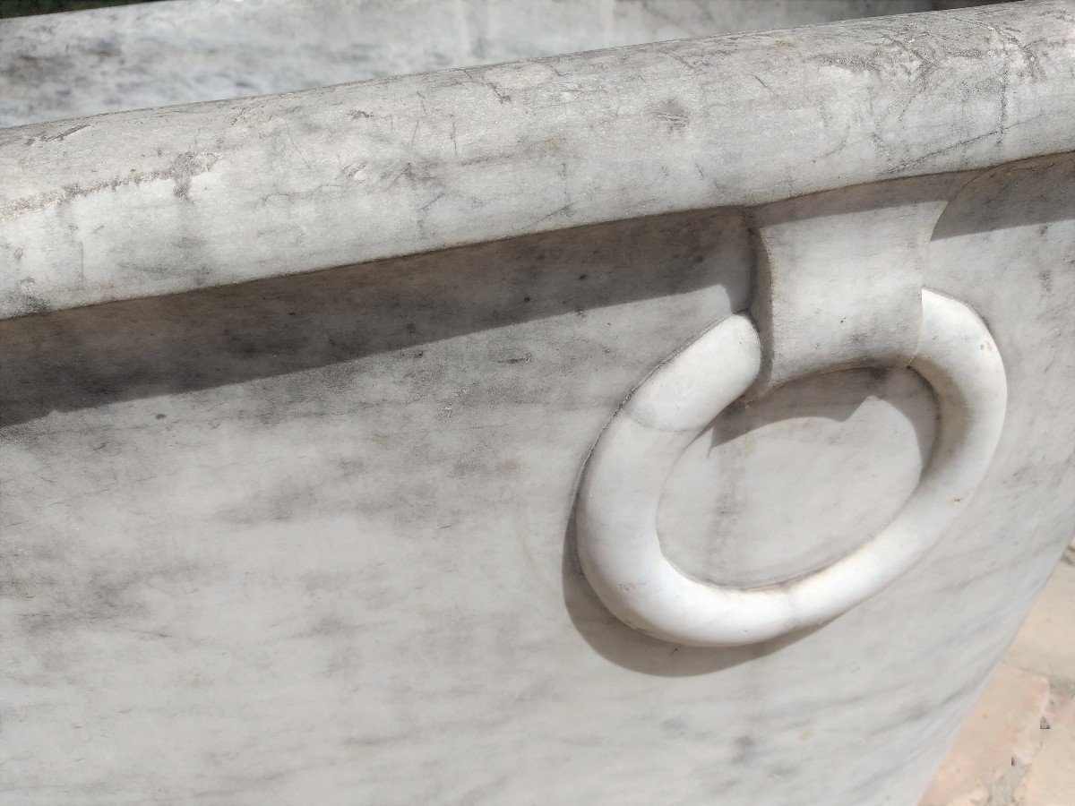  Bathtub, Made Out Of One Bloc Carrara Marble, Ca.1800-1825-photo-2