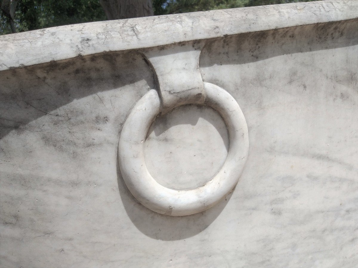  Bathtub, Made Out Of One Bloc Carrara Marble, Ca.1800-1825-photo-3