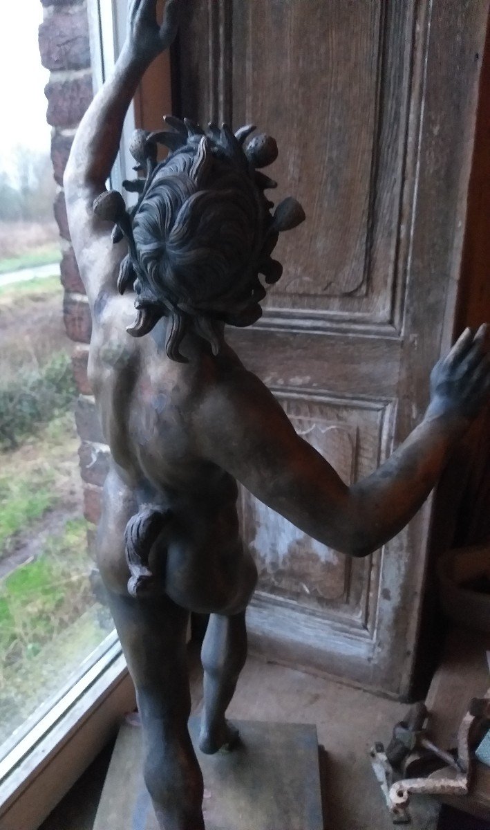 Sculptere en Bronze 'Faune de Pompéi'  Fin XIX ème-photo-2