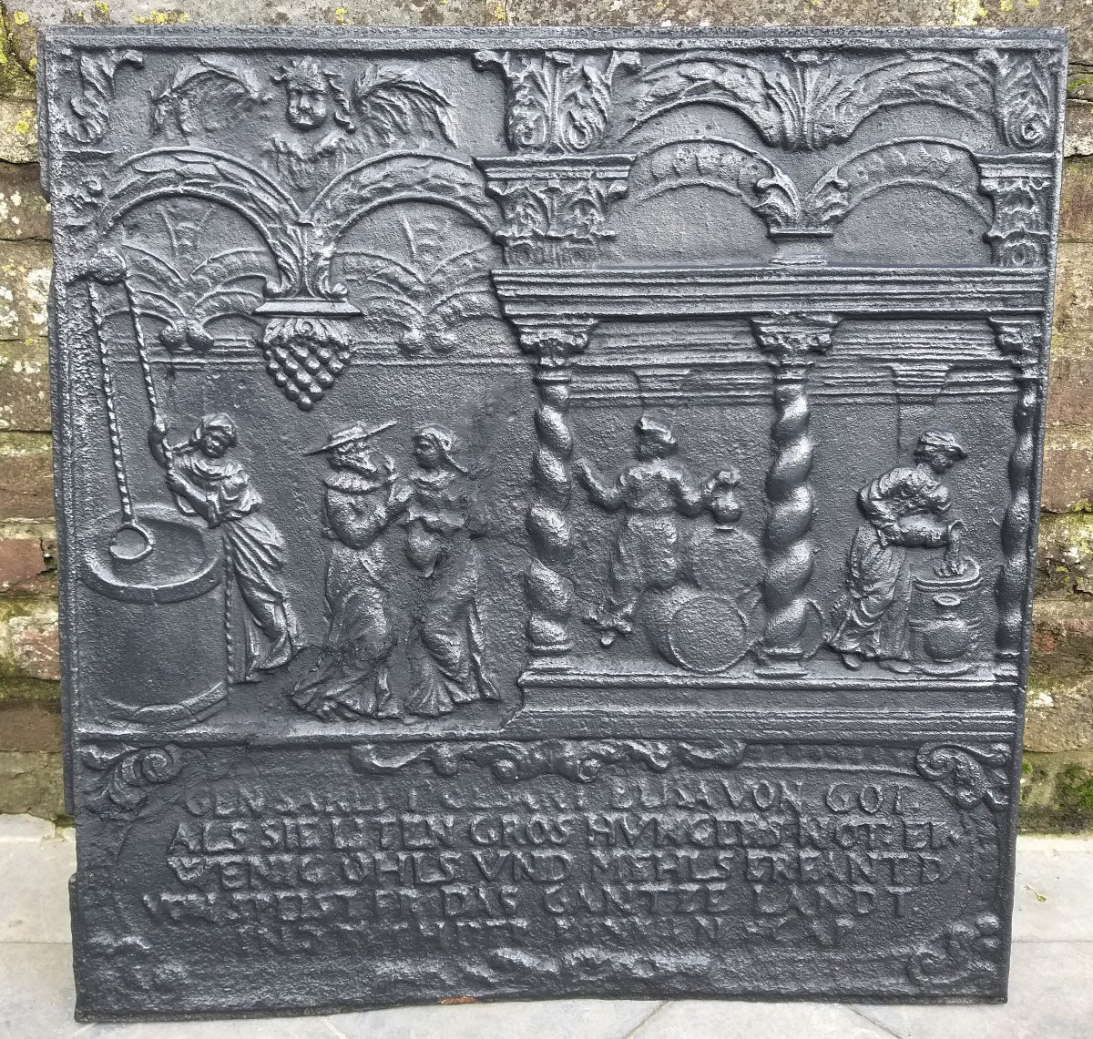 Renaissance Style Fireplace In Noir De Mazy Marble, Ca.1860-photo-1