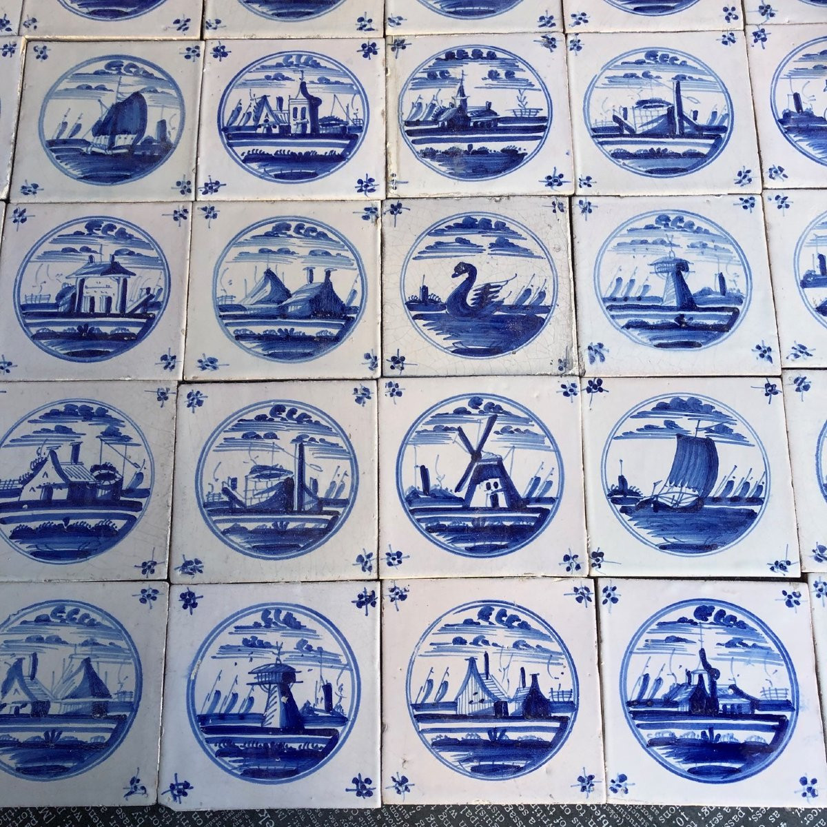 Antique Polychrome Wall Tiles -photo-4