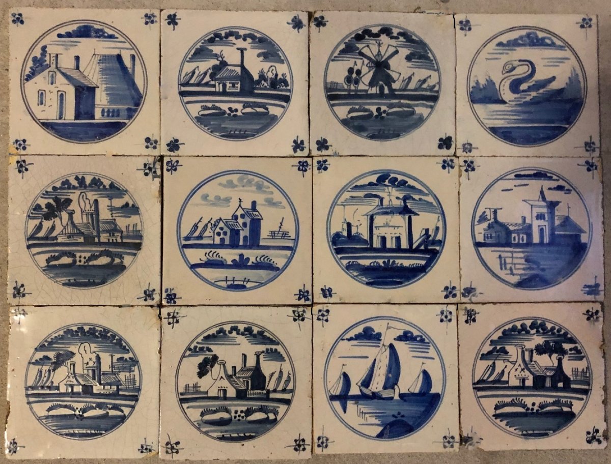 Antique Polychrome Wall Tiles -photo-1