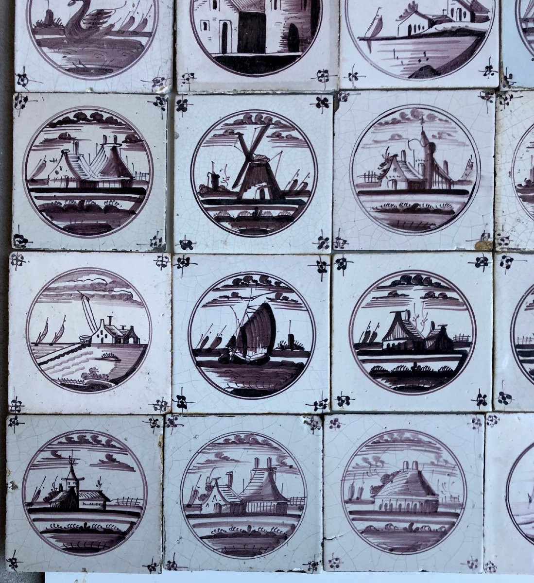 Antique Polychrome Wall Tiles -photo-2