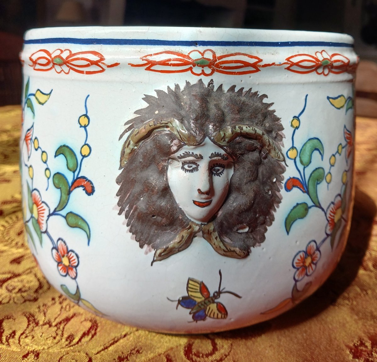 Deruta Porcelain Pot, Italy, Ca. 1800-1850-photo-4