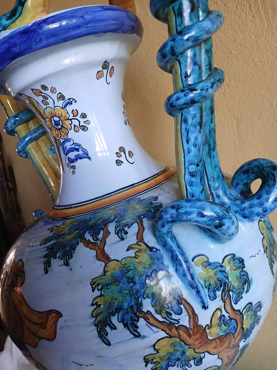 Talavera Majolica Vase Spain, Ca.1900-1925-photo-2