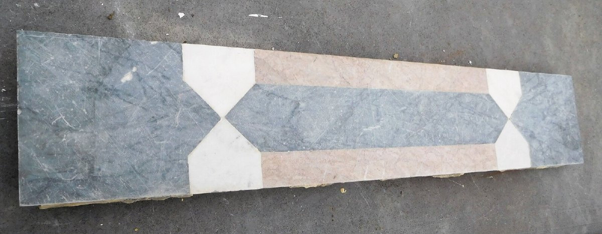 Classic Style Fireplace, Ca.1875 In Carrara Statué Marble-photo-2